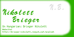 nikolett brieger business card